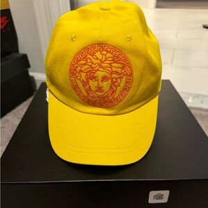 Yellow Versace baseball cap hat